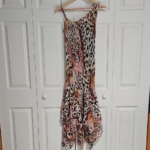 Lapis One-Shoulder Asymmetrical Animal Print Dress – Size S
